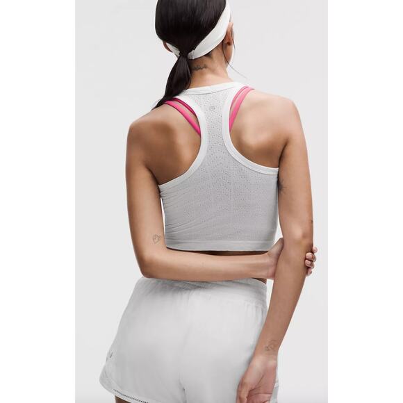 Lululemon Swiftly Pointelle Cropped Racerback Tank Size 2 NWT - Picture 2 of 3
